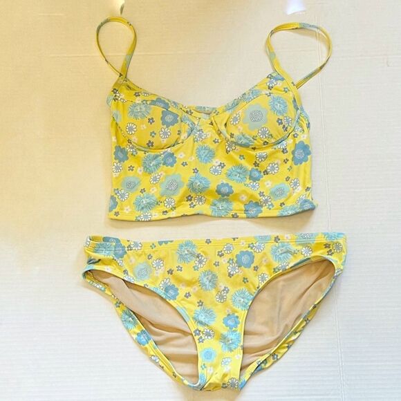 Lilly Pulitzer Vintage Bathing Suit Bahama Sunshine Cuba Libra Print Sz Womens 8 - Picture 1 of 6